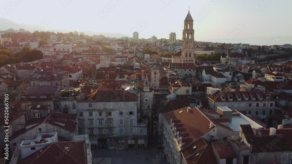 Flying through the old town of Split, Croatia. Flying through the old town of Split, Croatia.