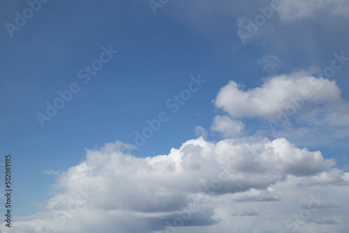 Fototapeta Naklejka Na Ścianę i Meble -  Blue sky background with clouds.Beautiful summer sky.