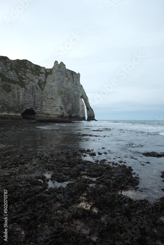 The Aval arch of Etretat, France.