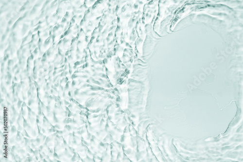 Flat lay creative water ripple waves background for product or cosmetic mockup with copy space.