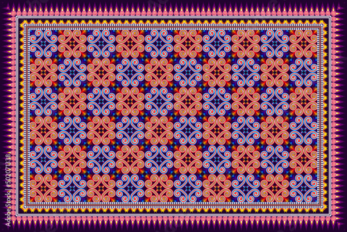 Ikat geometric abstract ethnic pattern design. Tribal turkey African Indian boho native ethnic traditional embroidery vector background. Aztec fabric carpet mandala ornament chevron textile decoration