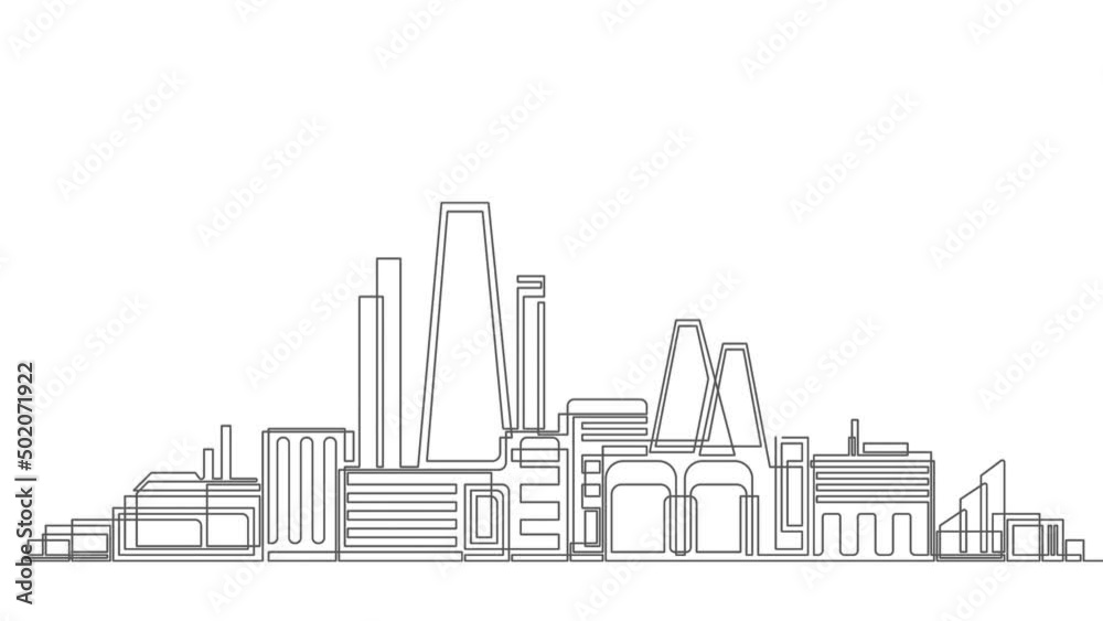 Industrial complex with pipes.City factory.Buildings architecture.Video animation HD 4K . Industrial complex with pipes.City factory.Buildings architecture.Video animation HD 4K .