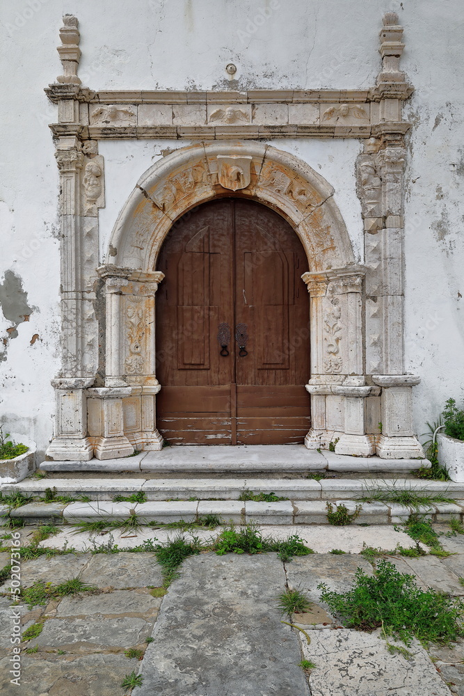 Sao Sebastiao or Saint Sebastian Church-south facade-Renaissance portal. Lagos-Portugal-231