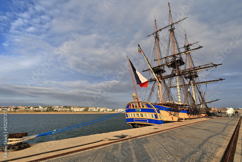 Replica of 1779 AD original French frigate-Portimao port-visitors on board. Algarve-Portugal-235 photo