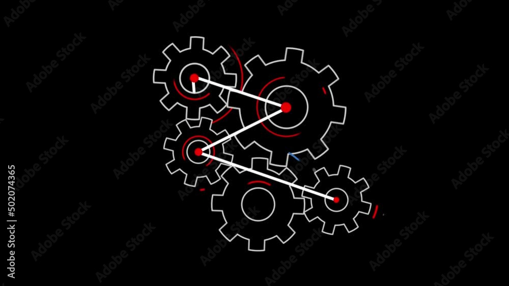 Rotating Gears Mechanism in loop Rotating Gears Mechanism in loop