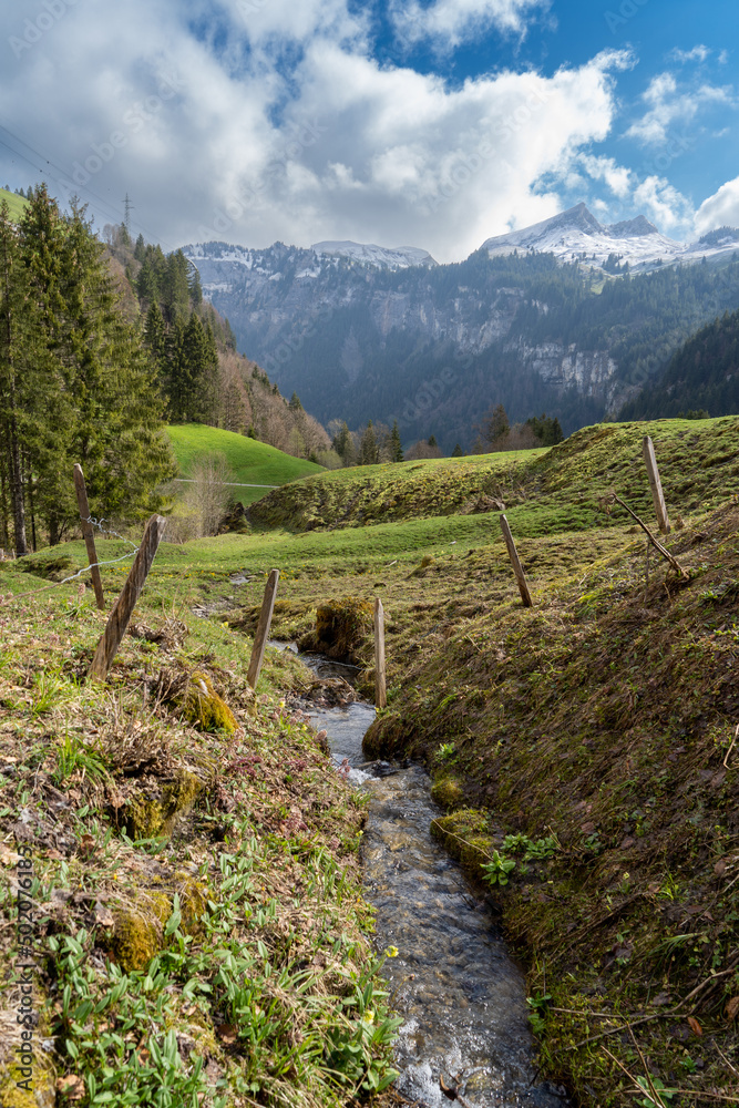 Fototapeta premium Schweiz bei Oberiberg in der Nähe von Roggenstock bei Schwyz