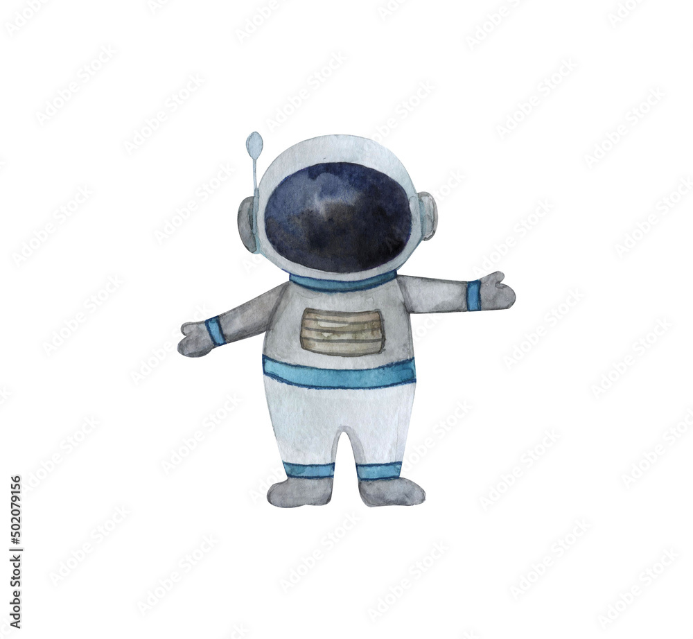Cosmonaut isolated on a white background,watercolor illustration Cosmonaut isolated on a white background,watercolor illustration