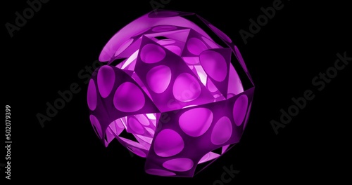 abstract geometric 3d sphere
