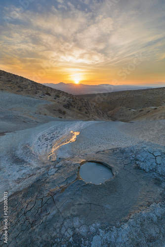 Mud volcanoes in the mounta...