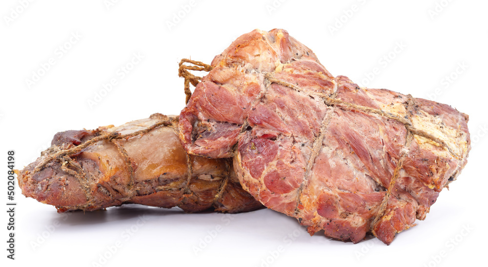 Two big piece of smoked meat. Two big piece of smoked meat.