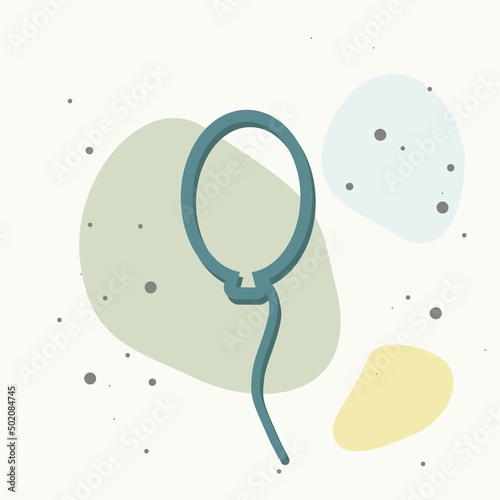 Vector icon balloon  on multicolored background.