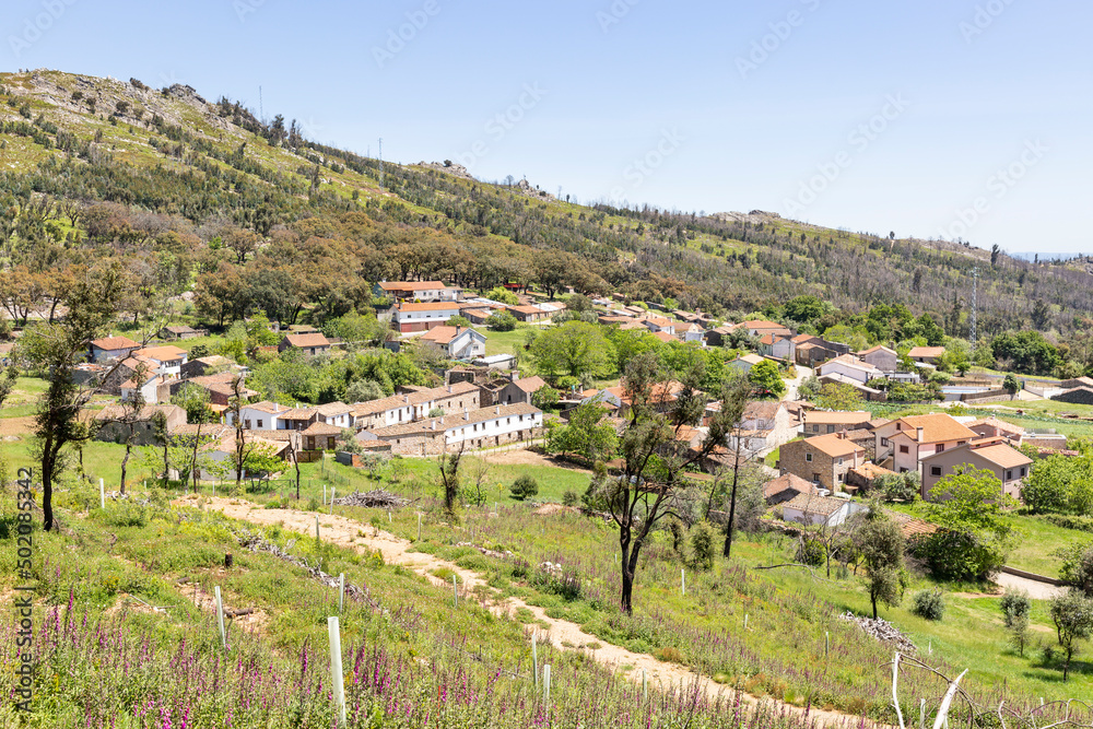 a view over Ferraria de São João Schist village (Cumeeira), Penela municipality, district of Coimbra, Portugal