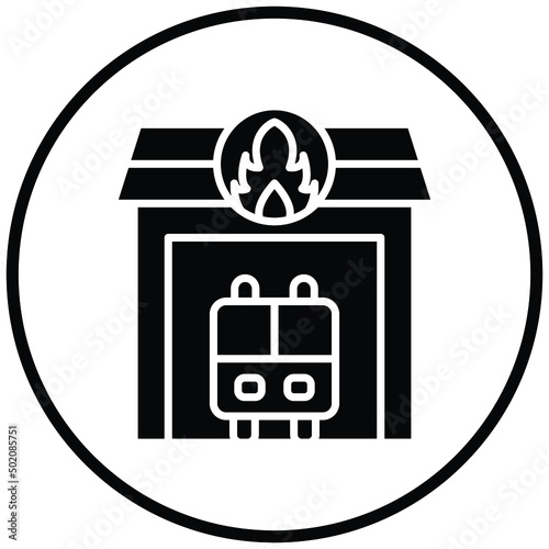 Firefighter Garage Icon Style
