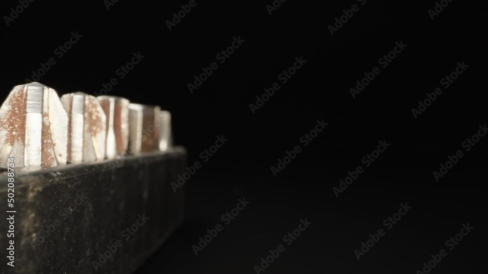 Screwdriver bit set. Dolly slider extreme close-up. Laowa Probe Screwdriver bit set. Dolly slider extreme close-up. Laowa Probe