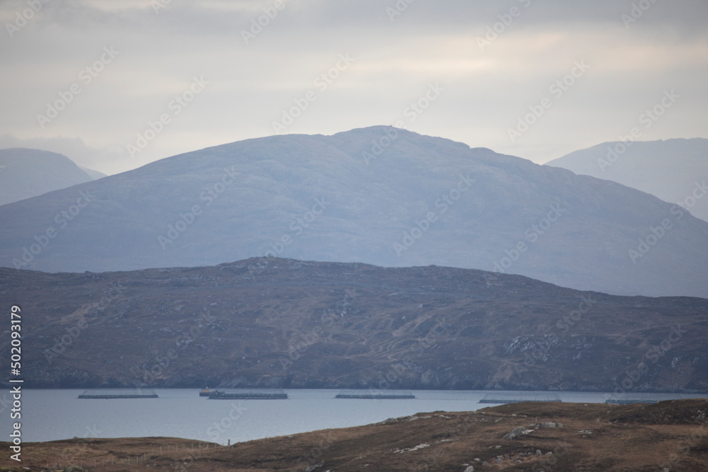 Rugged landscape of the Isle of Lewis, Outer Hebrides, Scotland, United Kingdom