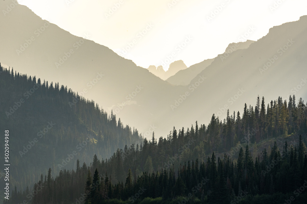Layers of Mountains and Forests Converge Into Two Medicine