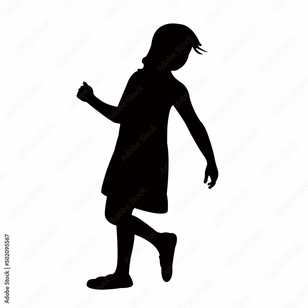 a girl body silhouette vector