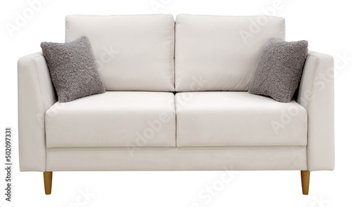 Sofa isolated on white background. Including clipping path