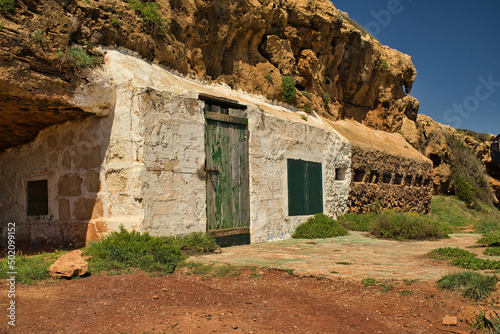 Old war bunker in a natural landscape photo