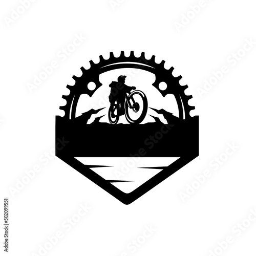 Mountain Bike Logo Template Design Vector