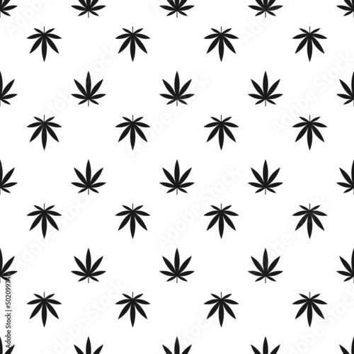 Cannabis Leaf (Hemp) Marijuana Alternating Pattern © John Uttley