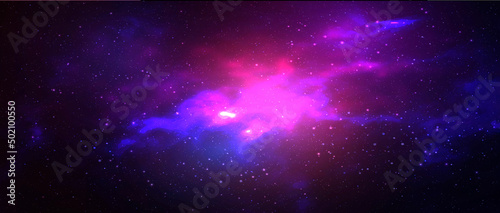 Vector cosmic illustration. Beautiful colorful space background. Watercolor Cosmos