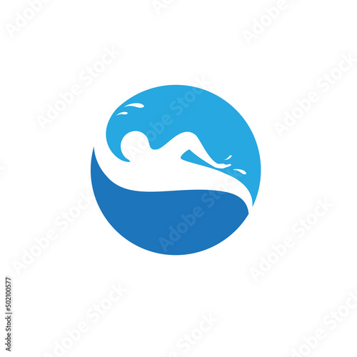 Swimming school Logo Template Vector