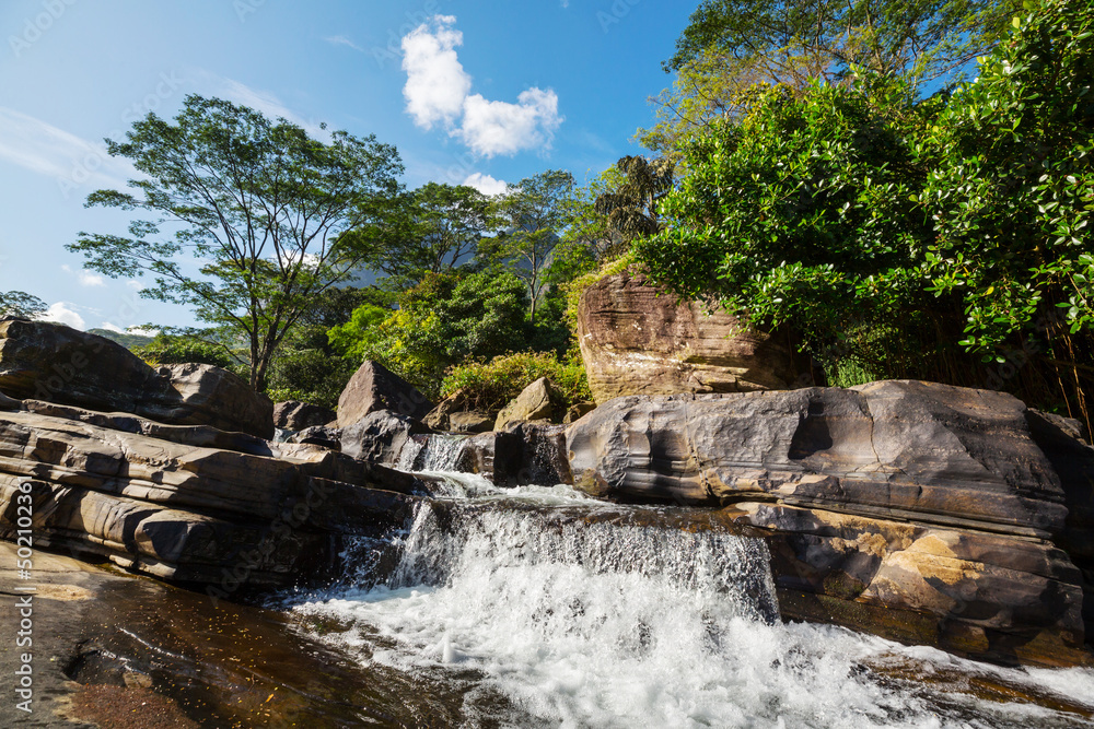 Waterfall on Sri Lanka Waterfall on Sri Lanka