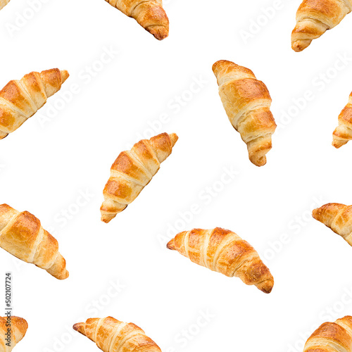 ?roissant isolated on white background, SEAMLESS, PATTERN