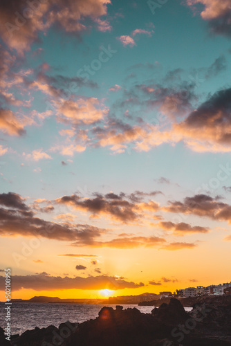 sunset over the sea