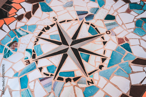 mosaic of compass