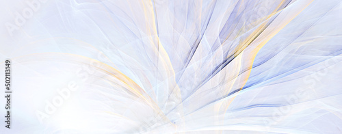 Art abstract light blue background. Modern wave banner. Fractal artwork for creative graphic design