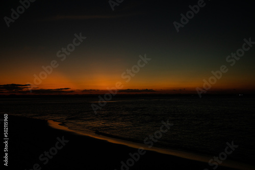 Sunset in the Abrolhos archipelago in Bahia, Brazil photo