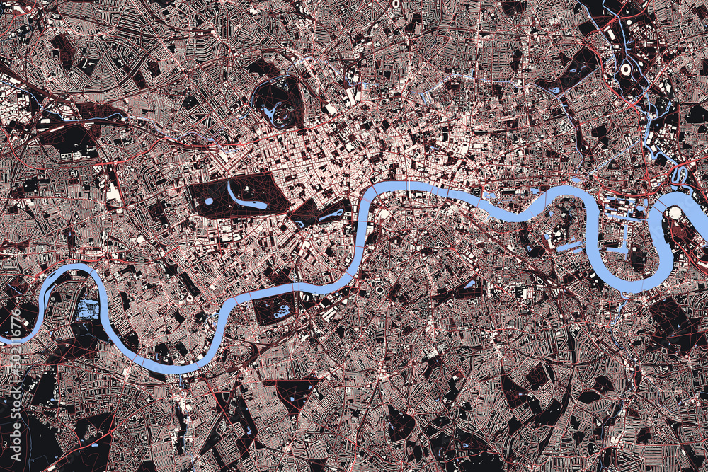 London City Capital Of United Kingdom Vector Extremely Detailed Map Abstract Background. Technology Cartographic City Transport System Map With Very High Details Of Buildings Roads And Water Objects London City Capital Of United Kingdom Vector Extremely Detailed Map Abstract Background. Technology Cartographic City Transport System Map With Very High Details Of Buildings Roads And Water Objects