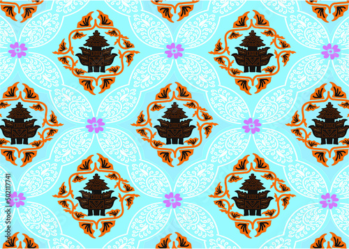 Indonesian batik motif, Batik is a technique of wax-resist dyeing applied to whole cloth, or cloth made using this technique originated from Indonesia