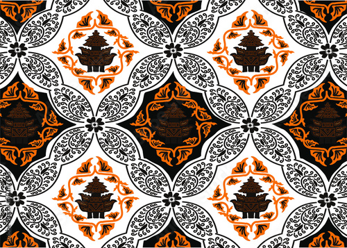 Indonesian batik motif, Batik is a technique of wax-resist dyeing applied to whole cloth, or cloth made using this technique originated from Indonesia