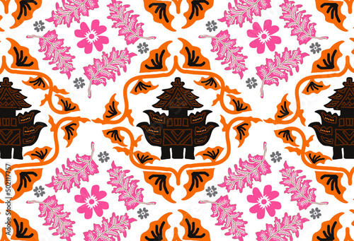Indonesian batik motif, Batik is a technique of wax-resist dyeing applied to whole cloth, or cloth made using this technique originated from Indonesia