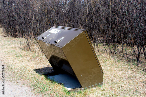 Bear and Wildlife Proof Garbage and Recycling Disposal Box in Parks Area