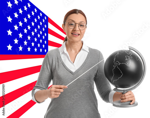 Portrait of female teacher ...