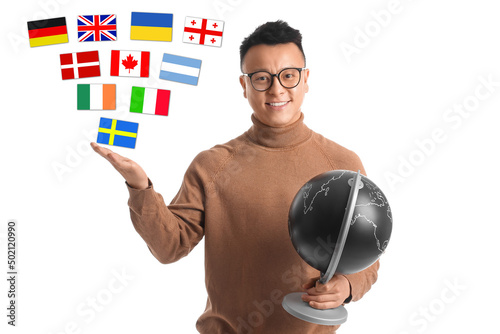 Portrait of Asian teacher w...