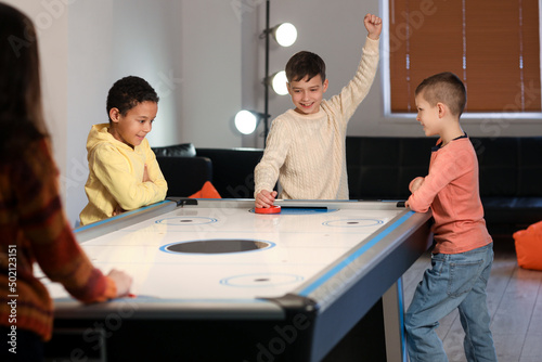 Funny children playing air ...