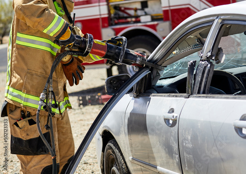 Fire Fighter using the Jawas of Life photo