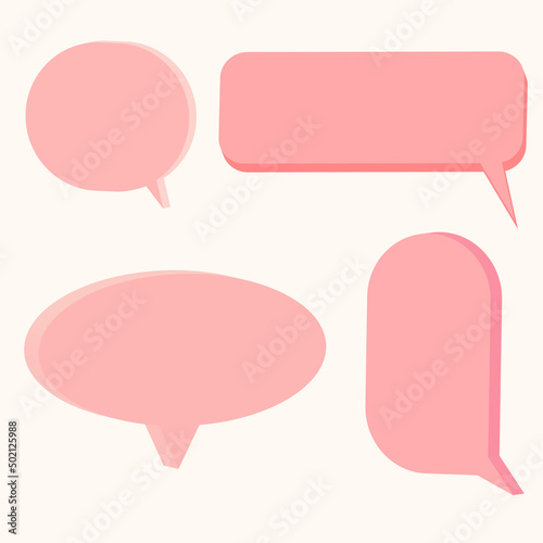 3d speech bubble collection