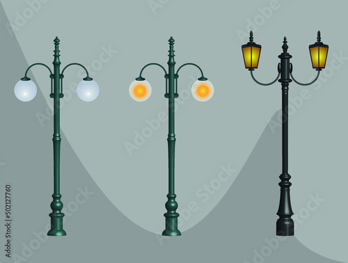 street lamp vector