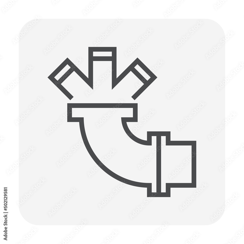 Fire hydrant vector icon consist of main pipe, adapter, plug or fireplug for fire department, firefighter. To deliver supply flow water by hose, open valve at outdoor, street, city. Editable stroke. Fire hydrant vector icon consist of main pipe, adapter, plug or fireplug for fire department, firefighter. To deliver supply flow water by hose, open valve at outdoor, street, city. Editable stroke.