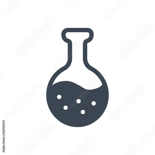 Test tube related vector glyph icon