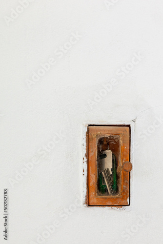 Key cabinet in the wall