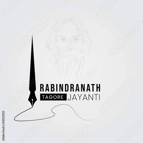 Rabindranath Tagore Jayanti Celebration Social Media Post