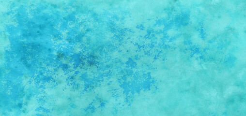 Blue green background texture, old vintage textured turquoise blue paper or wallpaper. Painted elegant blue green colors in marbled stone or rock wall, watercolor paint stains