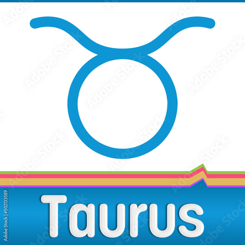 Taurus Bottom Text Blue Colorful 